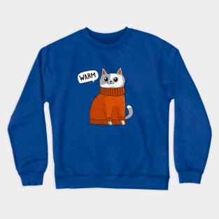 Cat in a warm sweater. Crewneck Sweatshirt